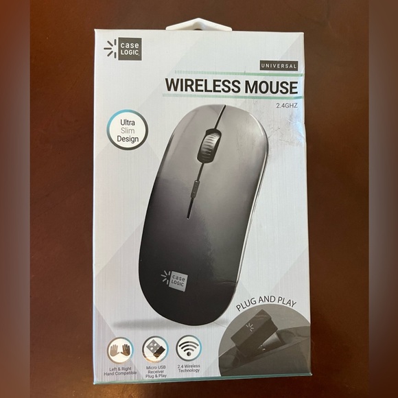 Case Logic Universal Wireless Mouse Ultra Slim CL-MS-WS-101-BK - Picture 2 of 7